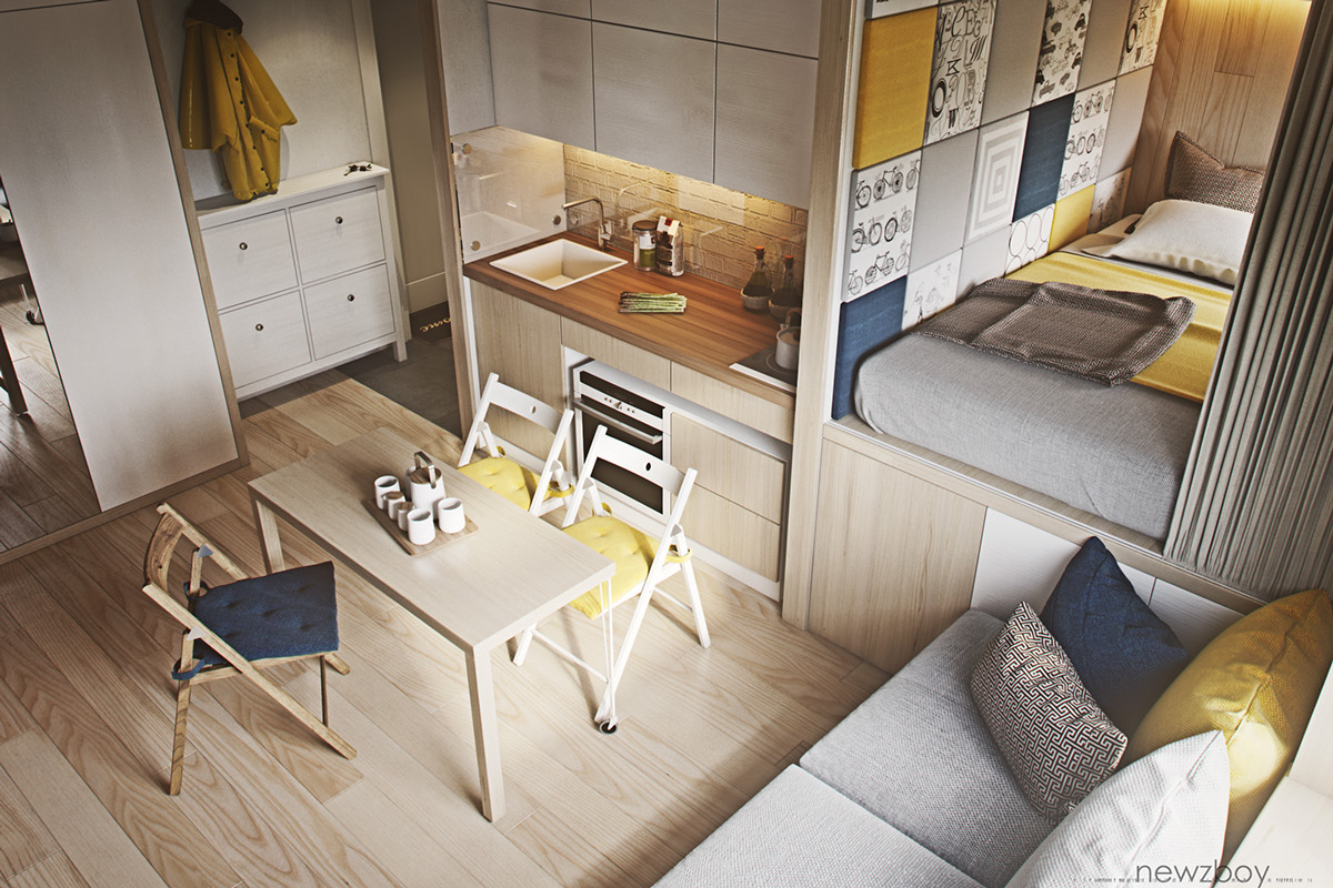 interior apartemen kecil dan keren
