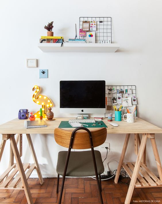 ruang kerja modern vintage