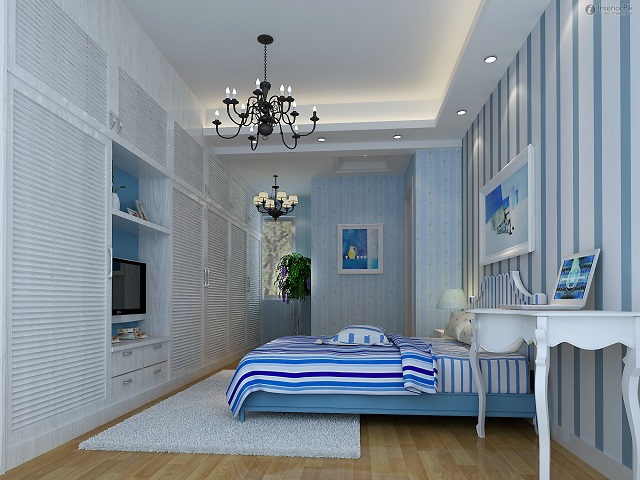 Desain kamar tidur gaya mediterania