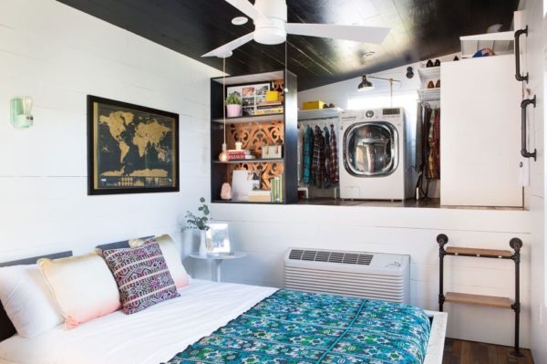 desain kamar tidur, wardrobe, laundry room