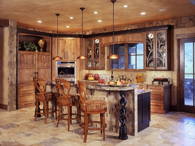 desain dapur rustic
