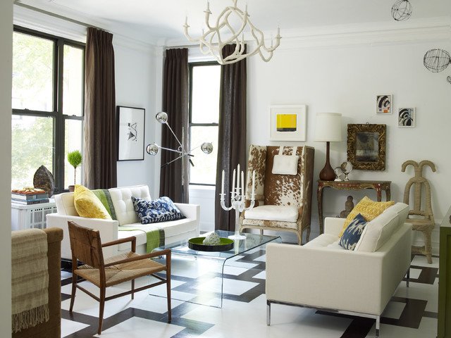 desain ruang tamu modern minimalis; interior asimetris