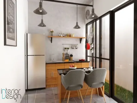 desain dapur dan ruang makan sempit