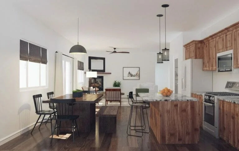 interior dapur rustic farmhouse