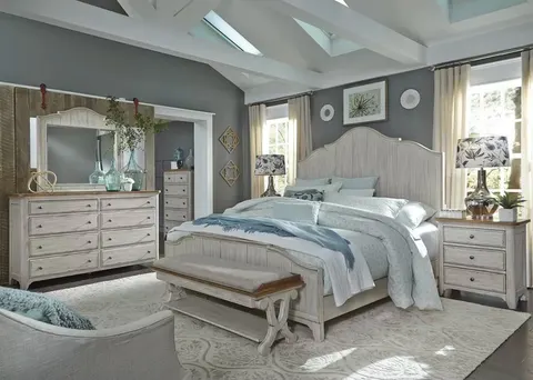 Kamar Tidur Utama Gaya Modern Rustic