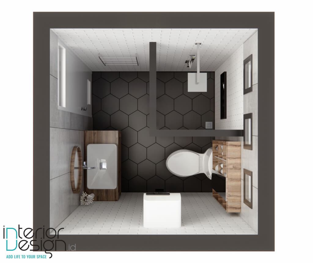 interior kamar mandi minimalis industrial