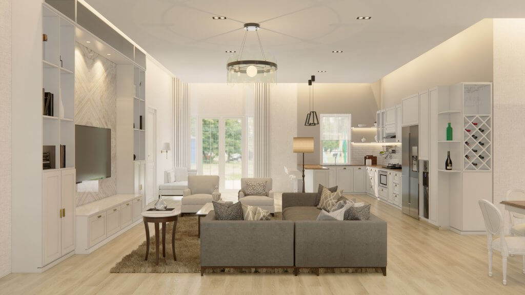 interior rumah gaya american classic