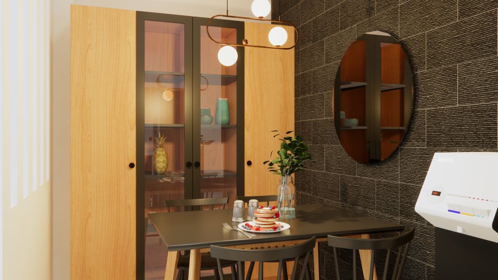 interior dapur ruang makan