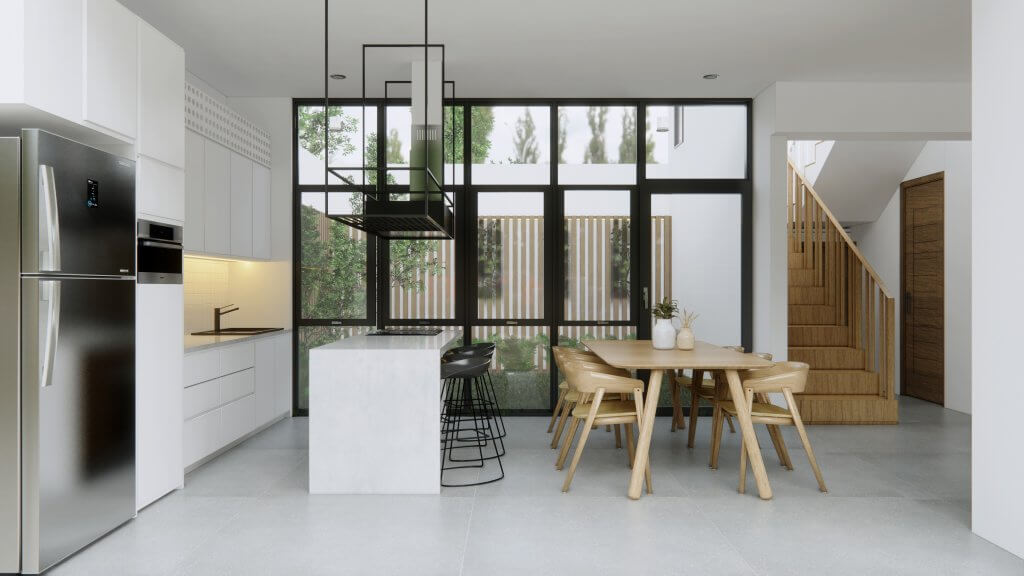 interior ruang makan dapur