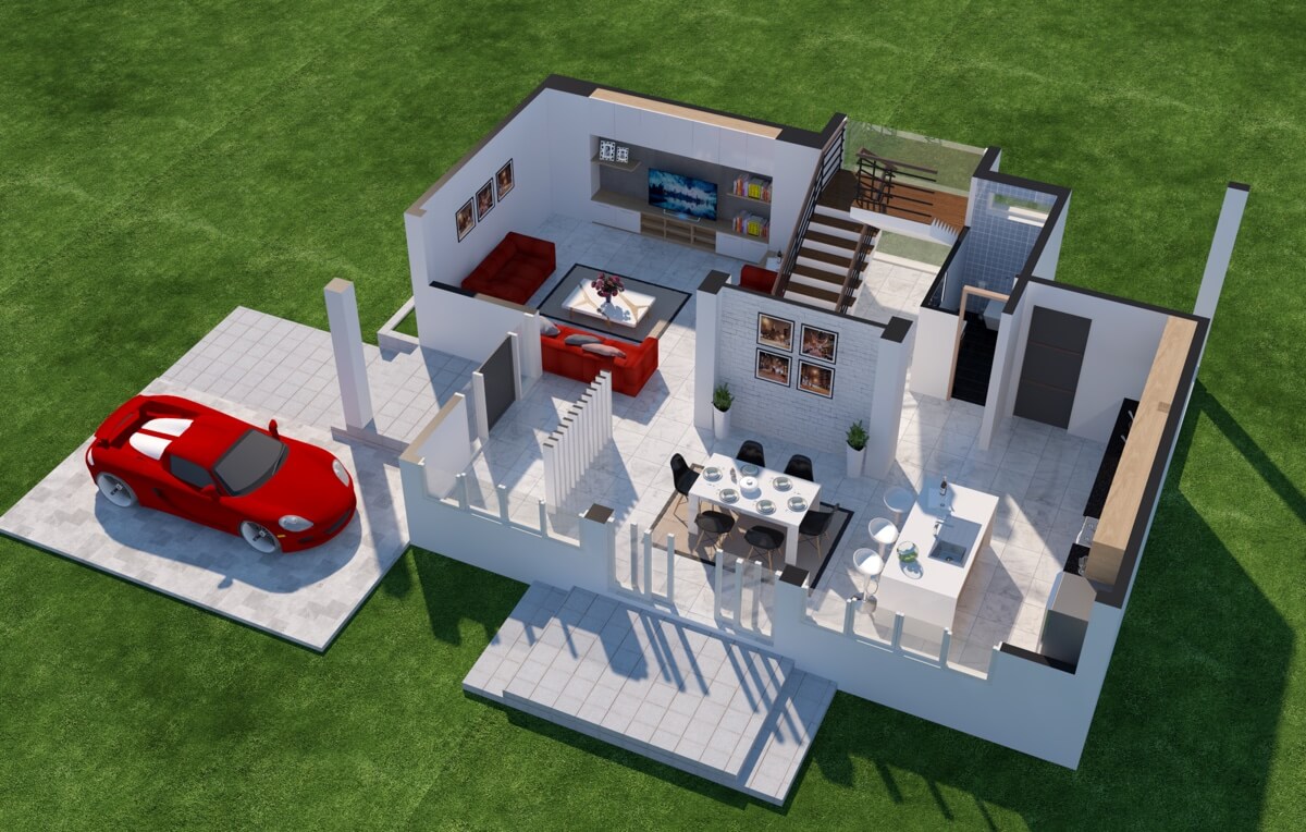 Inspirasi Denah Rumah Minimalis 3 Kamar Tidur Type 36