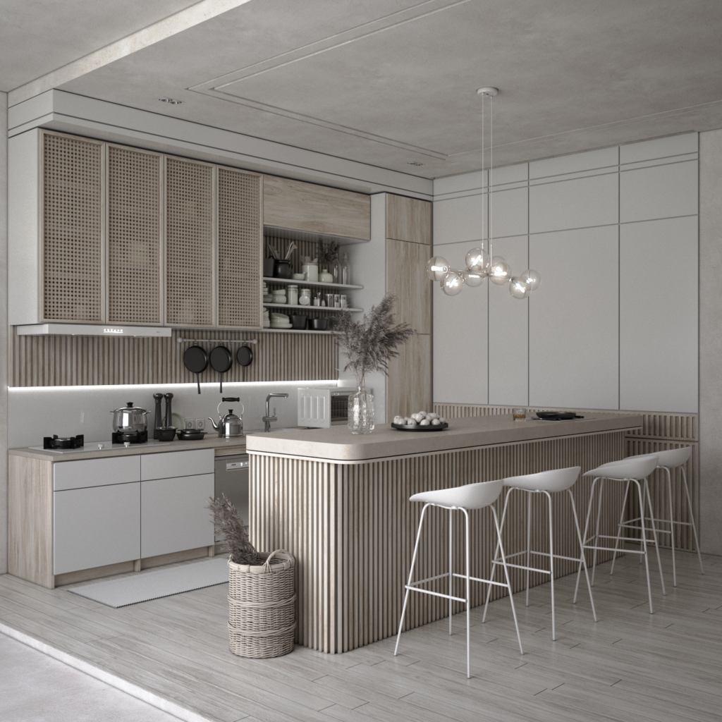 inspirasi interior dapur scandinavian