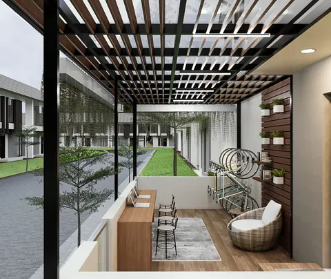 interior teras rumah kontemporer