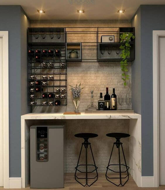 model meja dapur mini bar