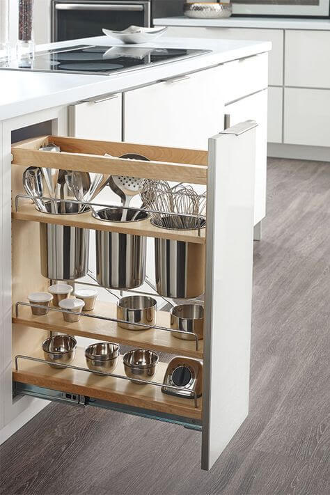 model meja dapur dengan ruang penyimpanan