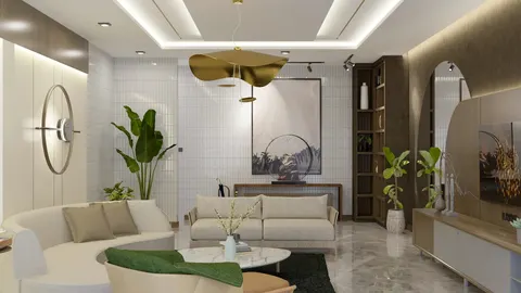desain interior ruang keluarga gaya kontemporer manado