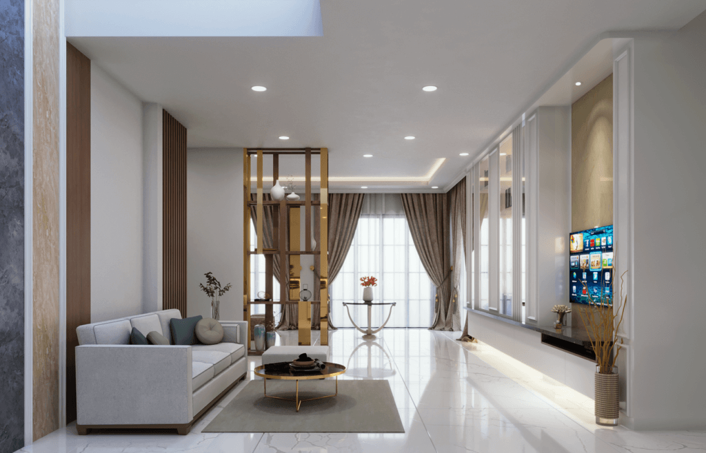 Ruang keluarga modern classic