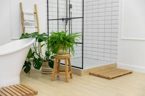 Lantai kamar mandi motif kayu