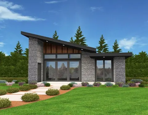 Atap Sandar pada Rumah Modern