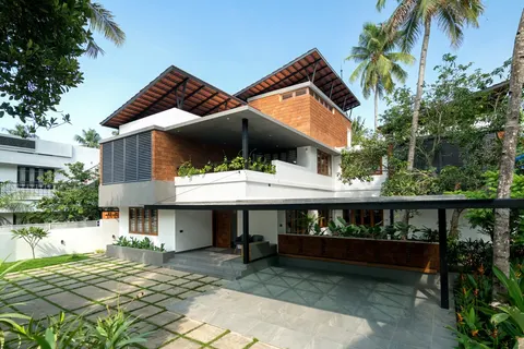 Rumah Atap miring ke belakang