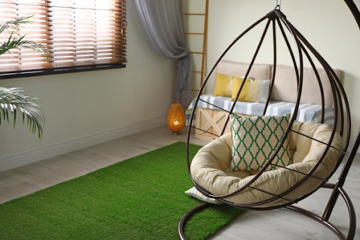 Ilustrasi karpet rumput sintetis