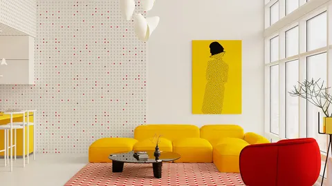 Dobrak Keterbatasan Dengan Dekorasi Warna Merah dan Kuning yang Kuat