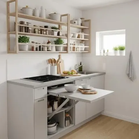 Tips Dapur Kontrakan Rapi: Sulap Meja Beton Jadi Kitchen Set Portable Tanpa Renovasi
