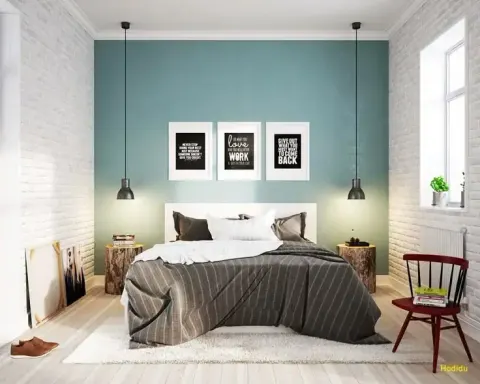 cat two tone netral untuk dinding kamar tidur