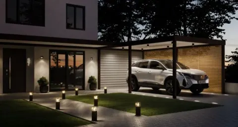 Anti-Glare Lighting Carport