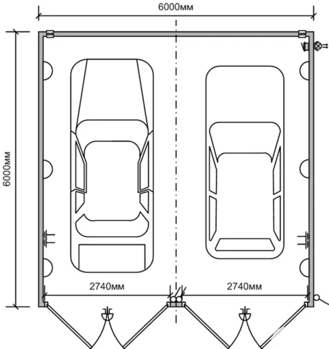 Layout Carport 2 Mobil