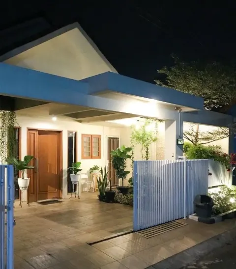 desain lantai depan rumah