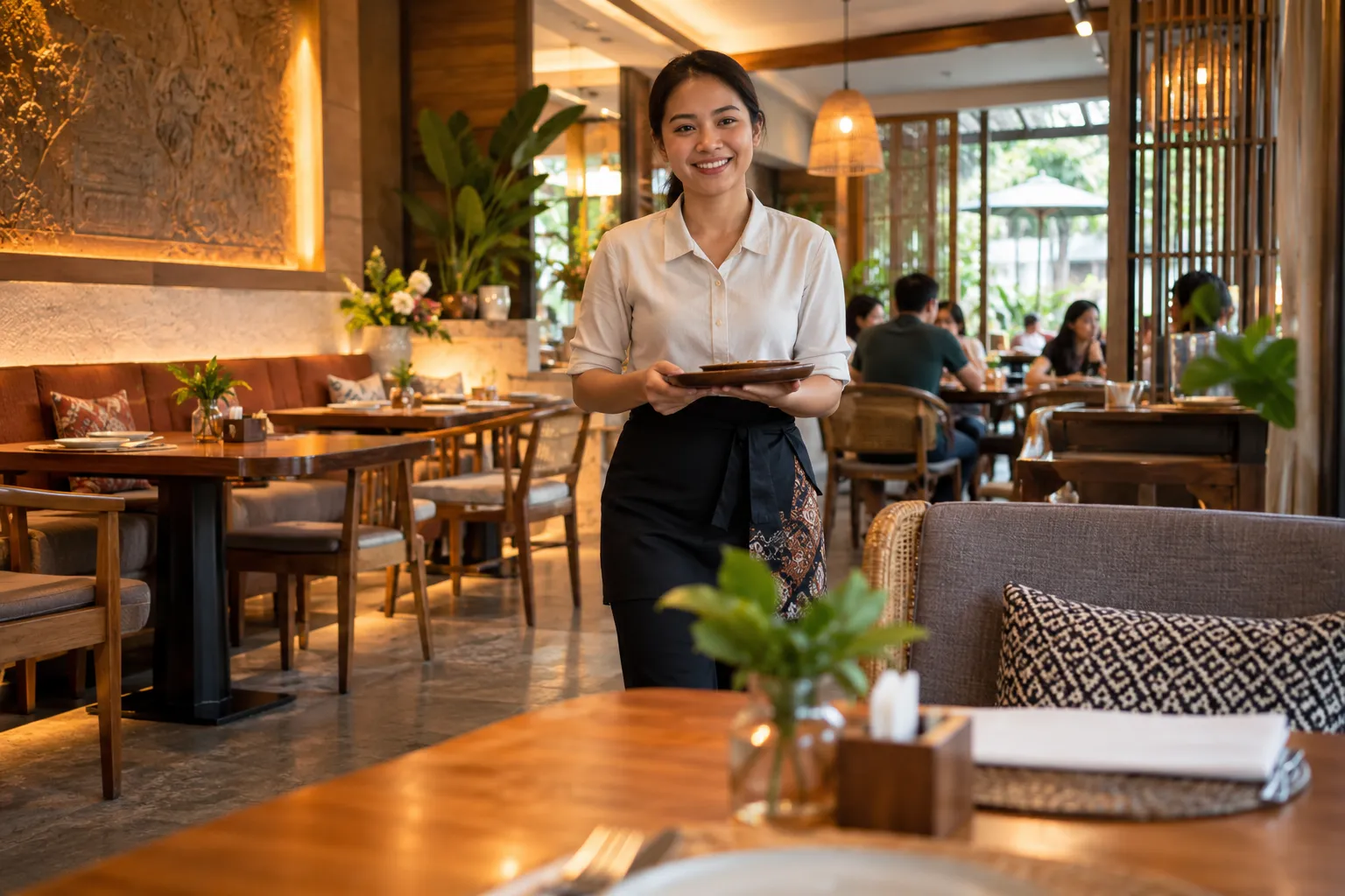 Pelayanan ramah kepada tamu restoran