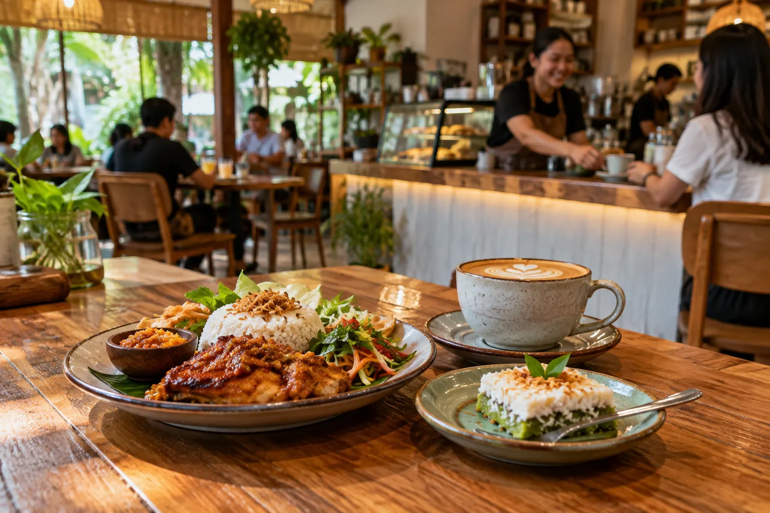 Pilihan hidangan dan layanan sebuah restoran